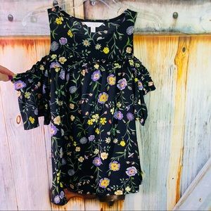 NWOT LC Lauren Conrad Stretchy Cold Shoulder Top